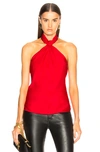 BRANDON MAXWELL BRANDON MAXWELL CHIFFON KNOT TOP IN RED