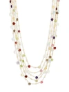 SAKS FIFTH AVENUE Gold-Plated Multi-Stone Five-Strand Necklace,0400097499254