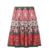 ALEXANDER MCQUEEN SILK-BLEND JACQUARD SKIRT,P00317046