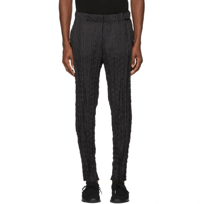 Issey Miyake Black Ruched Trousers