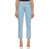 OFF-WHITE OFF-WHITE BLUE TIGHT CROP BELT JEANS,OWYA004S189551447101