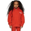 Balenciaga Kids' Red Campaign Logo Hoodie