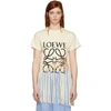 LOEWE Beige 'Loewe' Fringe T-Shirt,D6189310TI