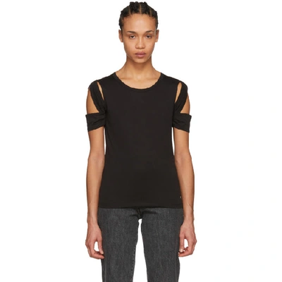 Helmut Lang Black Bondage Sleeve T-shirt | ModeSens