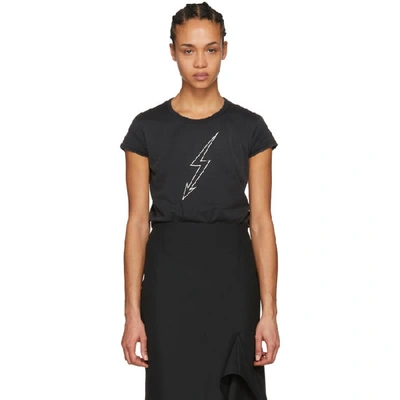 Givenchy Lightning Bolt Graphic Tee In Black