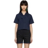 CARVEN CARVEN BLUE TWIST NECKLINE T-SHIRT,7613TS468