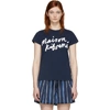 MAISON KITSUNÉ Navy Logo T-Shirt,AW00104AT1502-NA