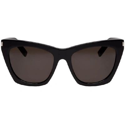 Saint Laurent 55mm New Wave 214 Kate Sunglasses In 001 Black