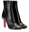 VETEMENTS LIGHTER-HEEL LEATHER ANKLE BOOTS,P00309277