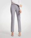 Ann Taylor The Petite Ankle Pant In Cotton Sateen - Curvy Fit In Dove Gray