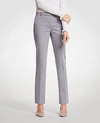 Ann Taylor The Petite Ankle Pant In Cotton Sateen - Curvy Fit In Dove Gray
