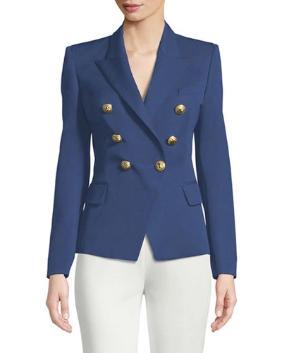 Balmain Classic Double-breasted Blazer In Navy