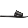 Common Projects Leather Slides In 7547 Black
