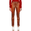 GIVENCHY Orange Leather Pants,BW50546042