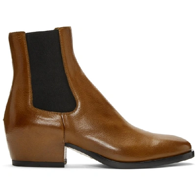 Givenchy Men's Leather Chelsea Boot In Brown