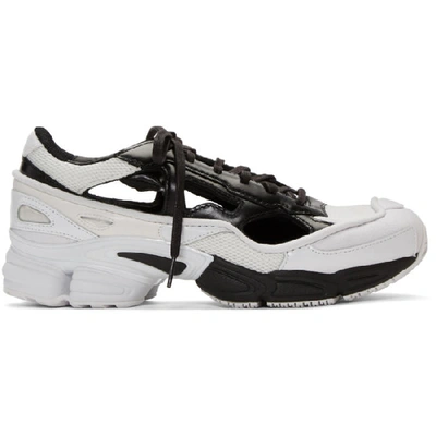 Raf Simons Black & White Adidas Originals Limited Edition Replicant Ozweego Sneakers Anniversary Pack In Bianco