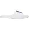 KENZO KENZO WHITE LOGO POOL SLIDES,F852SD104P71