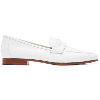 Mansur Gavriel Classic Leather Loafers In White