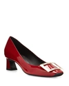 Roger Vivier Decollete Trompette Patent-leather Pumps In Red