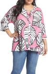 NIC + ZOE ETCHED LEAVES TOP,S181697W