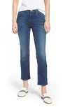 Mother The Hustler Fray Ankle Bootcut Jeans In Fast Times