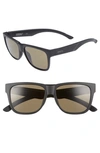 Smith Rounder 52mm Chromapop Polarized Sunglasses In Matte Black