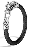 JOHN HARDY LEGENDS NAGA BRAIDED LEATHER BRACELET,BB6653RDXM