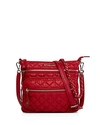 Mz Wallace Downtown Crosby Crossbody In Carmine Red/silver