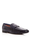 GORDON RUSH MEN'S CONNERY LEATHER MOC TOE PENNY LOAFERS,201059