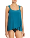 Miraclesuit Razzle Dazzle Dazzle Underwire Asymmetrical-drape Tankini Top Women's Swimsuit In Nile