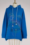 MIRA MIKATI EMBROIDERED COTTON HOODIE,JS05/BLUE