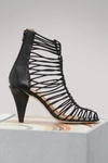 SOLOVIERE HÉLÈNE CAGE SANDALS,HÉLÈNE/BLACK