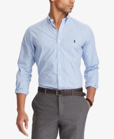 Polo Ralph Lauren Classic Fit Long Sleeve Cotton Oxford Button Down Shirt In Bastille Blue