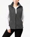 Columbia Plus Size Benton Springs Fleece Vest In Charcoal