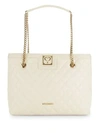 LOVE MOSCHINO Quilted Chain Tote Bag,0400097381382