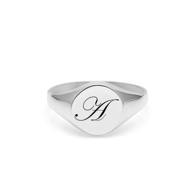 Myia Bonner Initial A Silver Edwardian Signet Ring