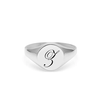 Myia Bonner Initial Z Silver Edwardian Signet Ring