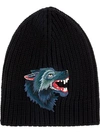 GUCCI KNITTED WOLF HAT,4939874G20612323458