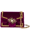 GUCCI BEE VELVET SHOULDER BAG,4892189FRET12555360