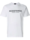 ANDREA CREWS resistance print T-shirt,RIOTWHITE12821246