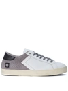 DATE D.A.T.E. HILL LOW HALF WHITE LEATHER AND GREY SUEDE SNEAKER,10559397