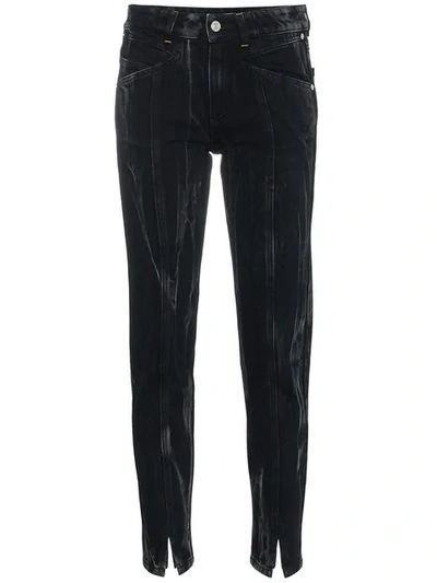 Givenchy Distressed High-rise Slim-leg Jeans In Black