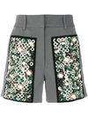 PRADA embellished patch shorts,P239BRS1811RCO12828176