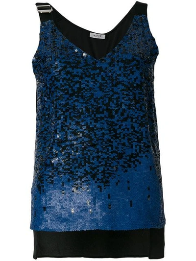 Aviu Flared Vest Top In Blue