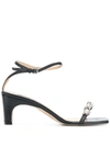 Sergio Rossi Glitterama Embellished Toe Strap Sandal In Black