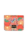 FURLA METROPOLIS S IN LEATHER WITH PRINT,10559837