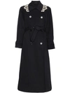 SIMONE ROCHA TRENCH COAT WITH CONTRAST LACE,322112510919