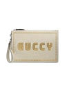 GUCCI GUCCI GUCCY LEATHER POUCH - NEUTRALS,5104890GUTN12851895