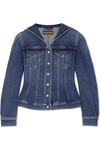 ALEXA CHUNG RIC RAC-TRIMMED DENIM JACKET