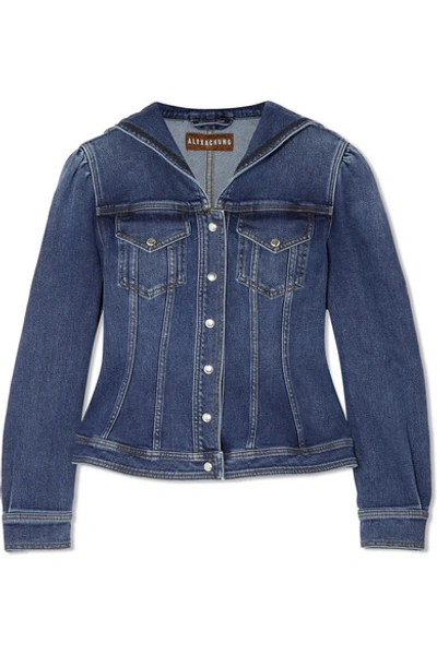 Alexa Chung Alexachung Woman Louis Denim Jacket Mid Denim In Blue